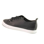 Черни мъжки обувки, здрава еко-кожа - спортни кецове за пролетта и лятото N 100015919