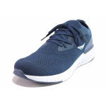 Сини анатомични мъжки маратонки, текстилна материя - спортни обувки за пролетта и лятото N 100016717