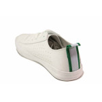Бели спортни дамски обувки, здрава еко-кожа - спортни кецове за пролетта и лятото N 100016733