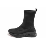 Черни дамски боти, текстилна материя - спортни обувки за есента и зимата N 100016981