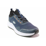Сини мъжки маратонки, еко-кожа и текстилна материя - спортни обувки за есента и зимата N 100017080