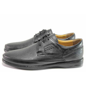 Черни мъжки обувки, естествена кожа - всекидневни обувки за пролетта и лятото N 100015317