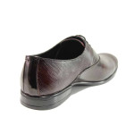 Винени анатомични мъжки обувки, лачена естествена кожа - официални обувки за пролетта и лятото N 100015457