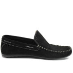 Черни мъжки обувки, естествен набук - всекидневни обувки за пролетта и лятото N 100015468