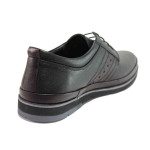 Черни анатомични мъжки обувки, естествена кожа - всекидневни обувки за есента и зимата N 100015467
