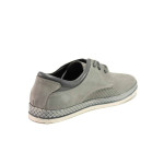 Сиви мъжки обувки, естествен набук - всекидневни обувки за пролетта и лятото N 100015473