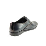 Тъмносини анатомични мъжки обувки, лачена естествена кожа - официални обувки за пролетта и лятото N 100015479
