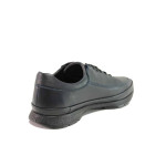 Тъмносини мъжки обувки, естествена кожа - всекидневни обувки за пролетта и лятото N 100015471