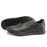 Черни анатомични мъжки обувки, естествена кожа - всекидневни обувки за пролетта и лятото N 100015470