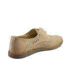 Бежови мъжки обувки, естествен набук - всекидневни обувки за пролетта и лятото N 100015476