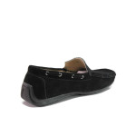 Черни анатомични мъжки обувки, естествен набук - всекидневни обувки за пролетта и лятото N 100015557