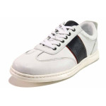 Бели мъжки обувки, естествена кожа - всекидневни обувки за пролетта и лятото N 100015609