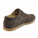 Кафяви мъжки обувки, естествен велур - ежедневни обувки за пролетта и лятото N 100016402