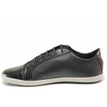 Черни мъжки обувки, естествена кожа - спортни обувки за пролетта и лятото N 100016414