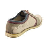 Бежови мъжки обувки, естествена кожа - ежедневни обувки за пролетта и лятото N 100016368