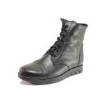 Черни анатомични мъжки боти, естествена кожа - ежедневни обувки за есента и зимата N 100016450