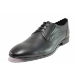 Черни официални мъжки обувки, естествена кожа - официални обувки за целогодишно ползване N 100016567