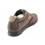 Кафяви анатомични мъжки обувки, естествена кожа - всекидневни обувки за есента и зимата N 100016571