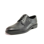 Черни мъжки обувки, естествена кожа - ежедневни обувки за есента и зимата N 100016934