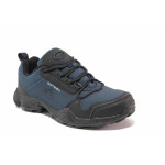 Тъмносини мъжки обувки, текстилна материя - спортни обувки за есента и зимата N 100016959