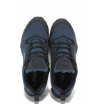 Тъмносини мъжки обувки, текстилна материя - спортни обувки за есента и зимата N 100016959