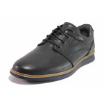 Черни мъжки обувки, естествена кожа - всекидневни обувки за есента и зимата N 100016965