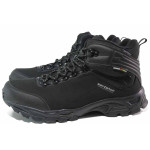 Черни мъжки боти, текстилна материя - всекидневни обувки за есента и зимата N 100017192