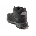 Черни мъжки боти, текстилна материя - всекидневни обувки за есента и зимата N 100017192