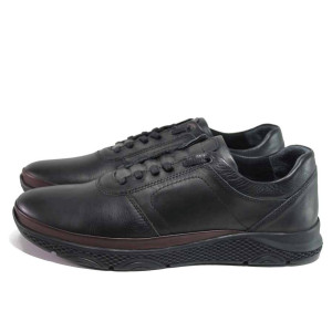 Черни мъжки обувки, естествена кожа - всекидневни обувки за есента и зимата N 100017261