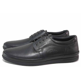 Черни мъжки обувки, естествена кожа - всекидневни обувки за есента и зимата N 100017268