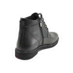Черни мъжки боти, естествена кожа - всекидневни обувки за есента и зимата N 100017440