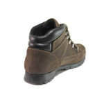 Кафяви мъжки боти, естествена кожа - ежедневни обувки за есента и зимата N 100017441