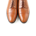 Светлокафяви официални мъжки обувки, естествена кожа - официални обувки за целогодишно ползване N 100016921