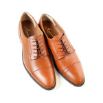 Светлокафяви официални мъжки обувки, естествена кожа - официални обувки за целогодишно ползване N 100016921