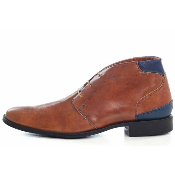 Кафяви мъжки боти, естествена кожа - всекидневни обувки за есента и зимата N 100016960