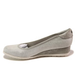 Сиви дамски обувки с платформа, здрава еко-кожа - всекидневни обувки за пролетта и лятото N 100015169