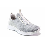 Сиви дамски маратонки, текстилна материя - спортни обувки за пролетта и лятото N 100015489