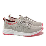 Сиви дамски маратонки, текстилна материя - спортни обувки за пролетта и лятото N 100015534