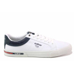 Бели мъжки обувки, текстилна материя - спортни кецове за пролетта и лятото N 100015542