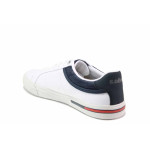 Бели мъжки обувки, текстилна материя - спортни кецове за пролетта и лятото N 100015542
