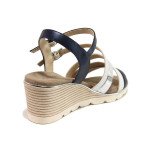 Бели дамски сандали, естествена кожа - ежедневни обувки за пролетта и лятото N 100015574