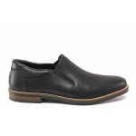 Черни мъжки обувки, естествена кожа и еко-кожа - ежедневни обувки за пролетта и лятото N 100015685