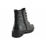 Черни дамски боти, естествена кожа - всекидневни обувки за есента и зимата N 100017107