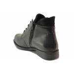 Черни дамски боти, естествена кожа - ежедневни обувки за есента и зимата N 100017144