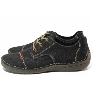 Черни дамски обувки с равна подметка, качествен еко-велур - ежедневни обувки за пролетта и есента N 100017146