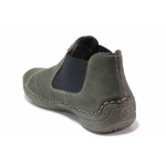 Зелени дамски боти, здрава еко-кожа - ежедневни обувки за есента и зимата N 100017206