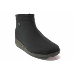 Черни дамски боти, текстилна материя - всекидневни обувки за есента и зимата N 100017274