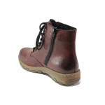 Винени дамски боти, здрава еко-кожа - всекидневни обувки за есента и зимата N 100017284