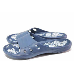 Тъмносини джапанки, pvc материя - ежедневни обувки за целогодишно ползване N 100018060