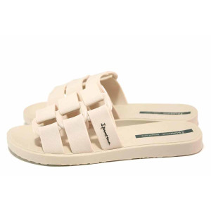 Бежови джапанки, pvc материя - ежедневни обувки за пролетта и лятото N 100018454